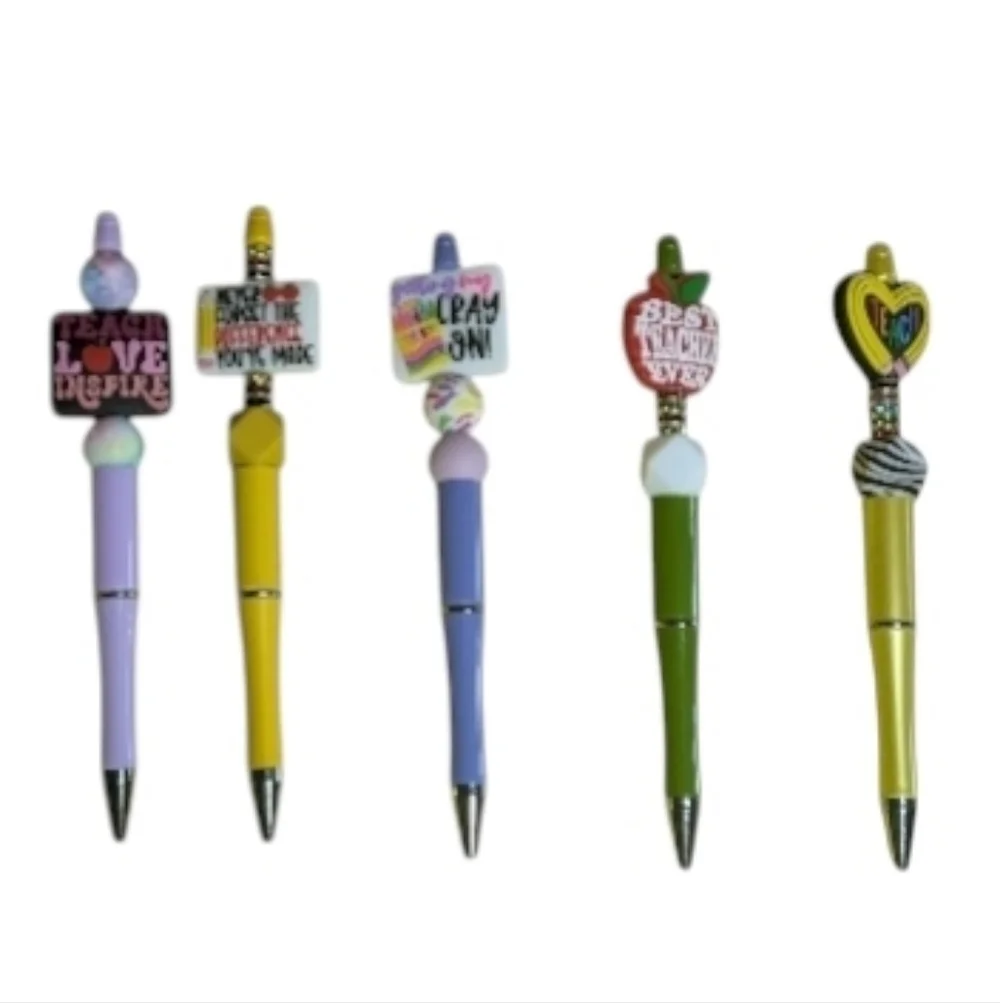 Hand Crafted Pens Inspired For Teachers Leaders Colorful Yellow Functional NEW
